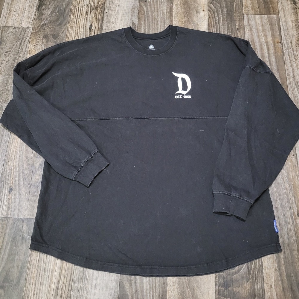 Disneyland Resort Classic Black & White Long Sleeve Spirit Jersey Adult XXL